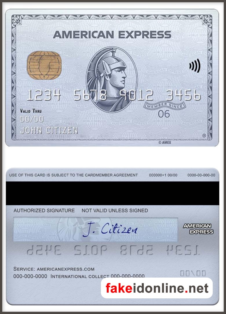 USA Chase Bank Amex Platinum Card